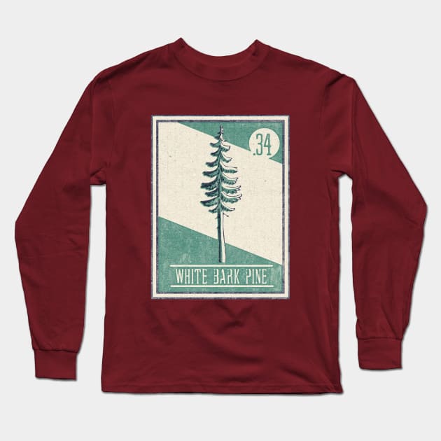 No. 34 White Bark Pine Long Sleeve T-Shirt by theBenCorlett